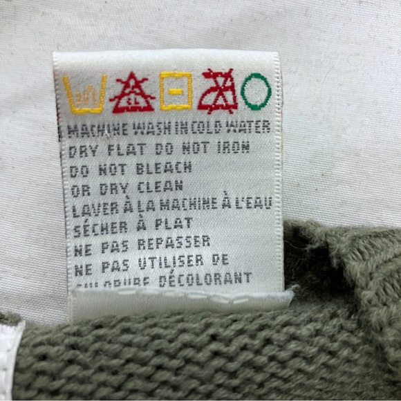 Vintage cottagecore granny cardigan knit green striped cotton multi colour - Picture 7 of 7